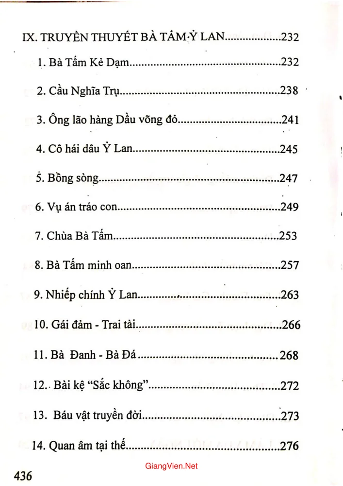 Mục lục chi tiết trang 3 sách Truyền thuyết Vương triều Lý