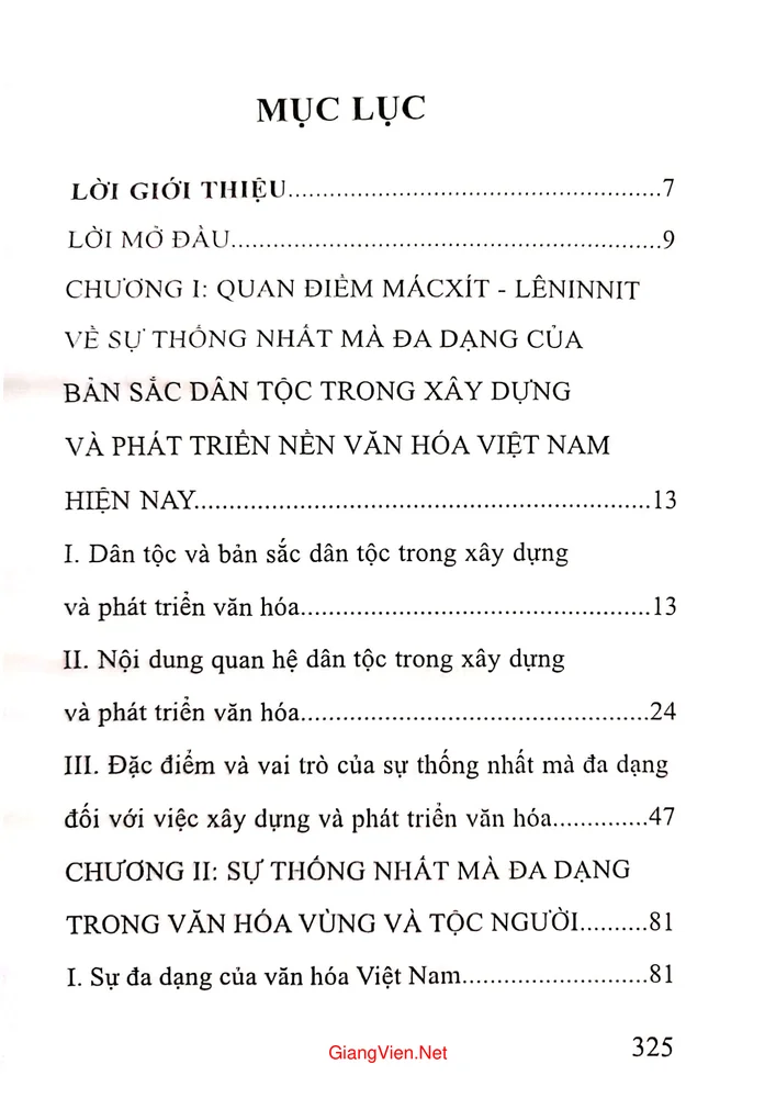 Trang bìa chính thức sách Văn hoá các dân tộc Việt Nam thống nhất mà đa dạng