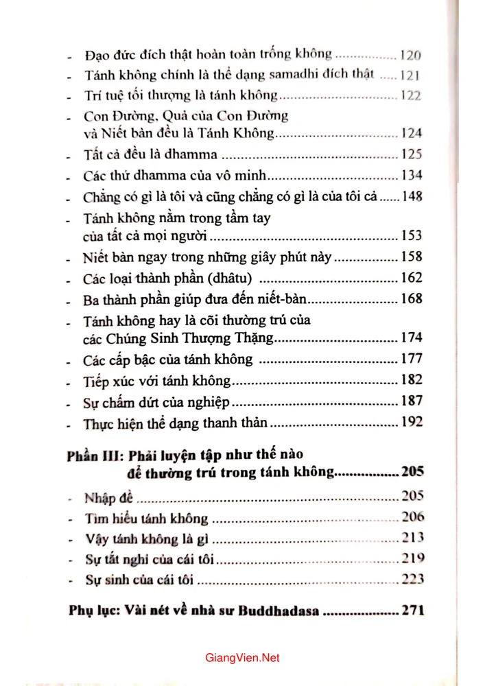 Mục lục chi tiết trang 1 sách Cốt lõi cội Bồ Đề