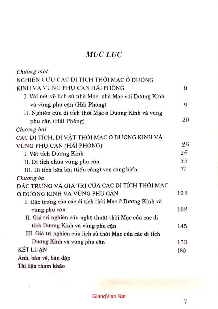 Trang 1 - Ảnh minh họa nội dung sách Di tích thời Mạc vùng Dương Kinh (Hải Phòng)