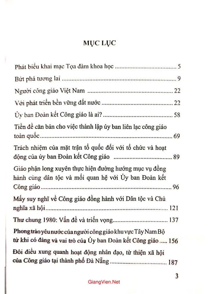 Trang bìa chính thức sách Kỷ yếu toạ đàm Uỷ ban đoàn kết Công giáo Việt Nam 30 năm một chặng đường