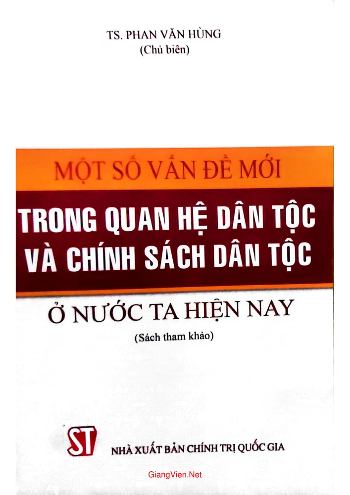 Ảnh bìa của Một số vấn đề mới trong quan hệ dân tộc và chính sách dân tộc ở nước ta hiện nay