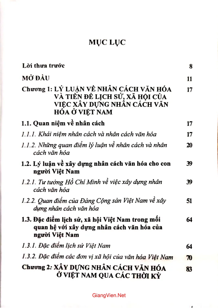 Trang bìa chính thức sách Xây dựng nhân cách văn hoá những bài học kinh nghiệm trong lịch sử Việt Nam