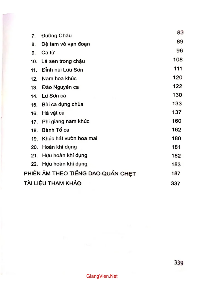 Mục lục chi tiết trang 1 sách Đại thư, sách dùng trong nghi lễ của người Dao Quần chẹt