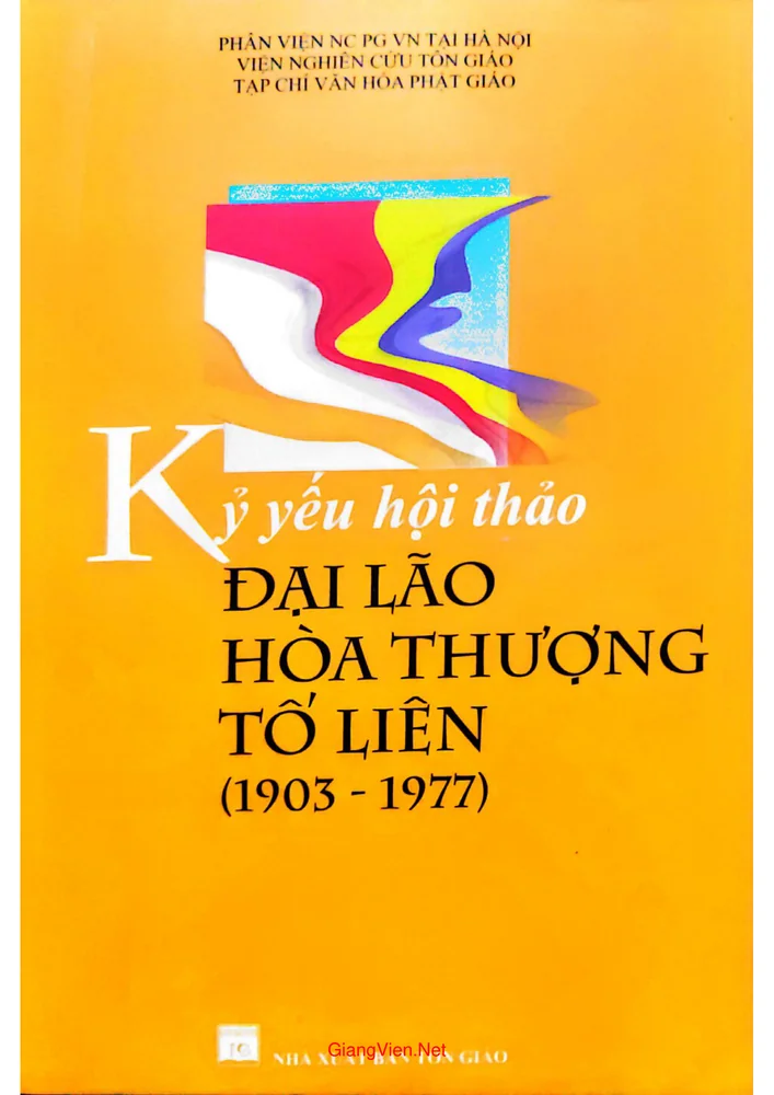 Ảnh bìa của Kỷ yếu hội thảo đại lão Hoà thượng Tố Liên (1903 - 1977)