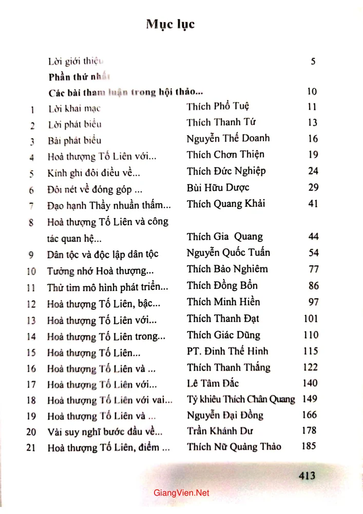 Trang 1 - Ảnh minh họa nội dung sách Kỷ yếu hội thảo đại lão Hoà thượng Tố Liên (1903 - 1977)