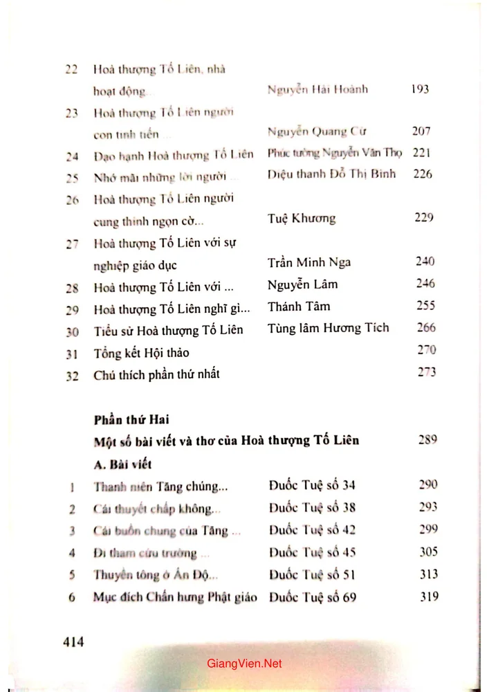 Trang 2 - Ảnh minh họa nội dung sách Kỷ yếu hội thảo đại lão Hoà thượng Tố Liên (1903 - 1977)