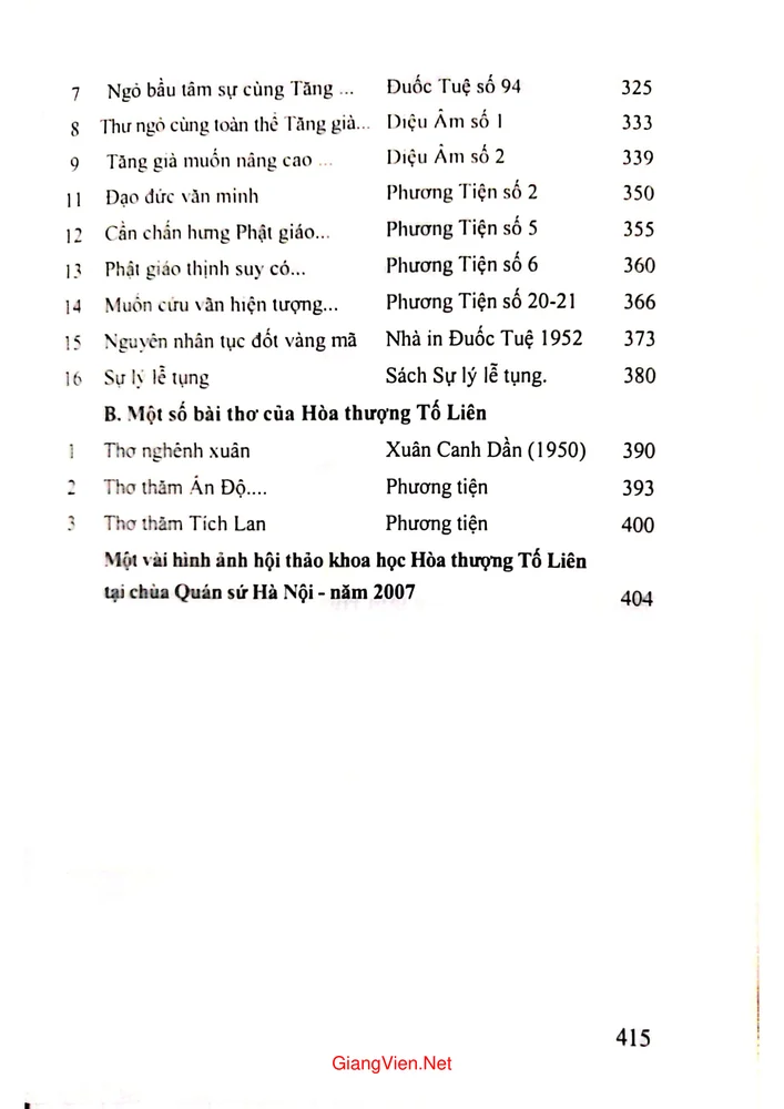 Trang 3 - Ảnh minh họa nội dung sách Kỷ yếu hội thảo đại lão Hoà thượng Tố Liên (1903 - 1977)