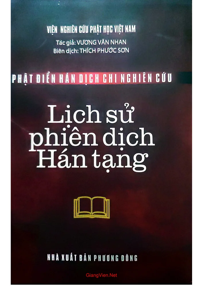 Ảnh bìa của Lịch sử phiên dịch Hán tạng