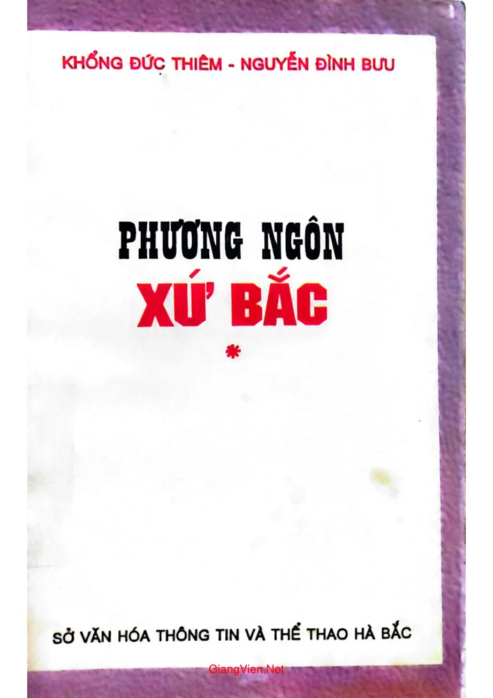 Ảnh bìa của Phương ngôn xứ Bắc