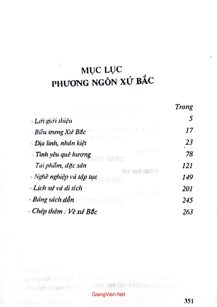 Trang bìa chính thức sách Phương ngôn xứ Bắc