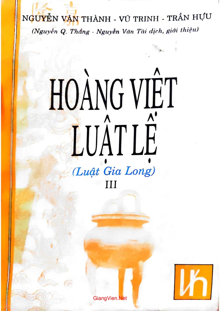 Ảnh bìa của Hoàng Việt luật lệ (Luật Gia Long) III