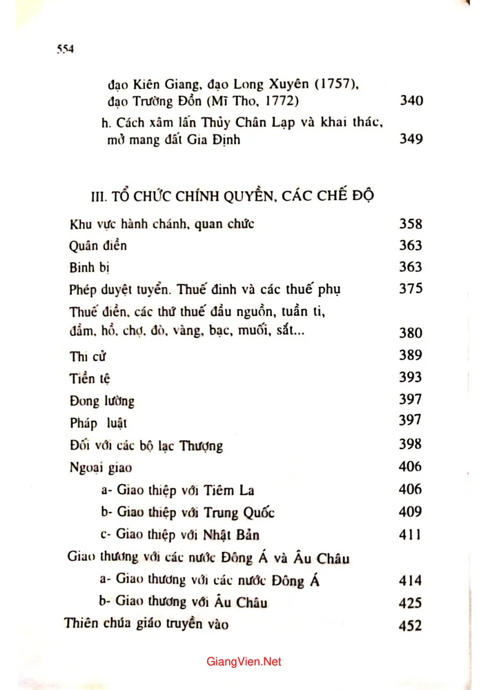 Mục lục chi tiết trang 3 sách Việt sử xứ đàng trong