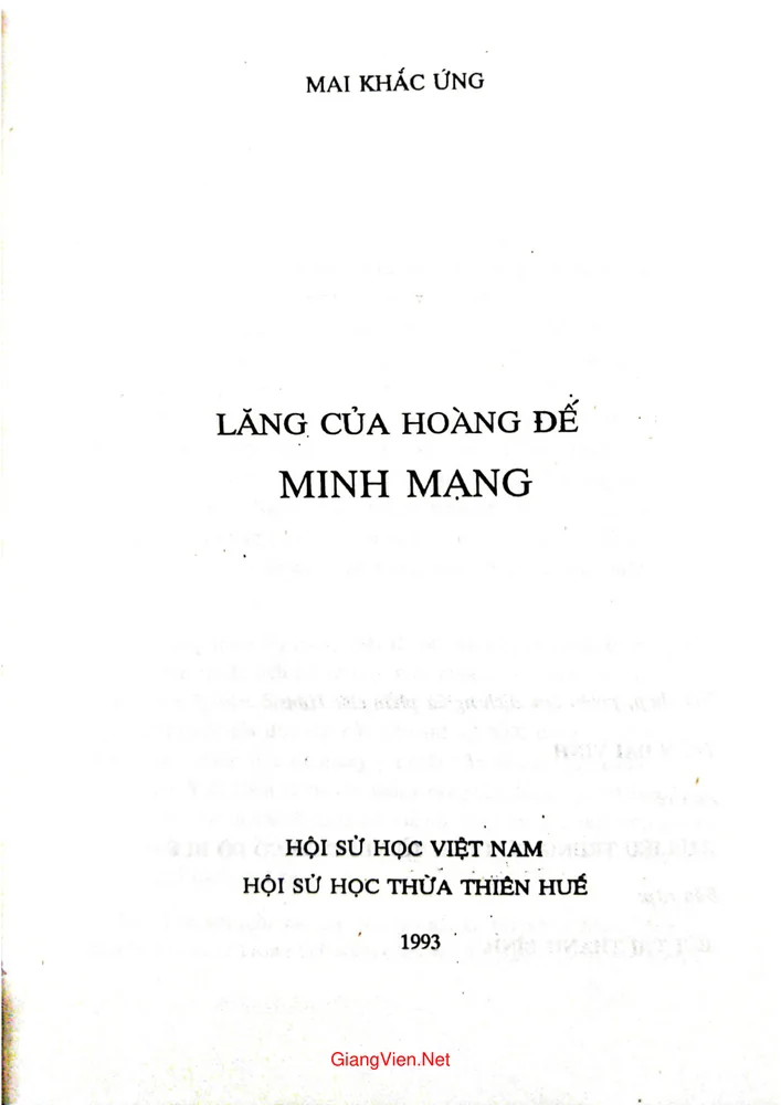 Ảnh bìa của Lăng của hoàng đế Minh Mạng