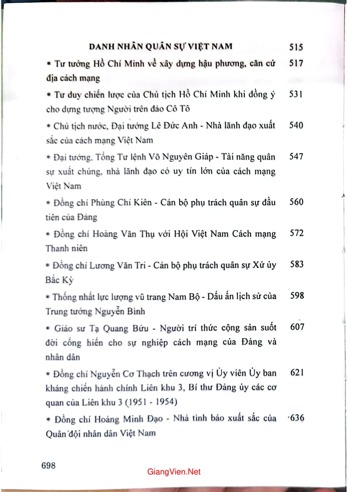 Mục lục chi tiết trang 7 sách Chiến tranh nhân dân Việt Nam góc nhìn từ lịch sử quân sự
