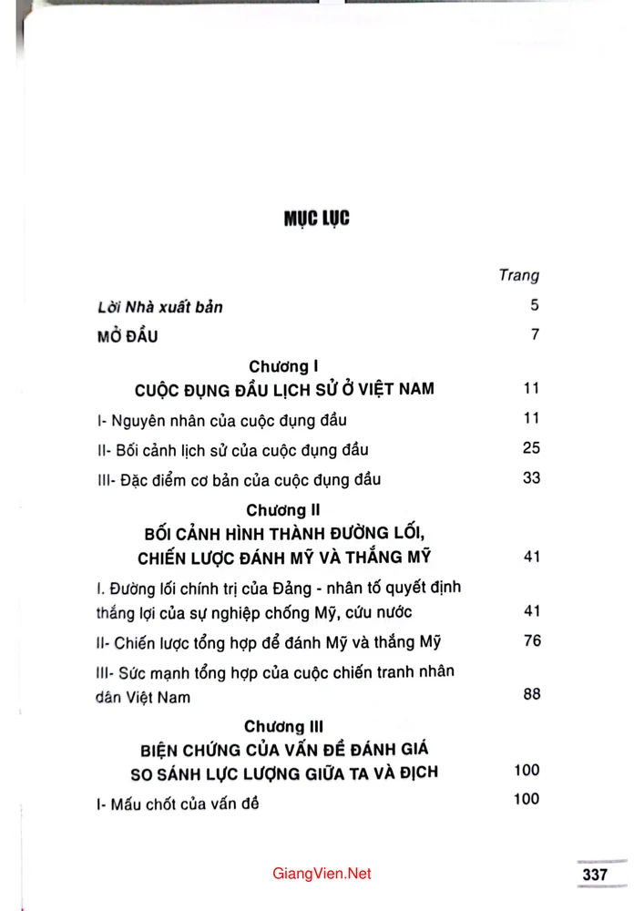 Mục lục chi tiết trang 6 sách Cuộc đấu trí ở tầm cao của trí tuệ Việt Nam