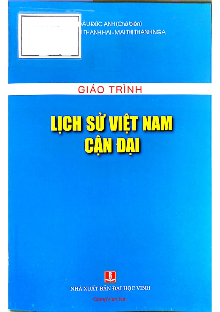 Ảnh bìa của Giáo trình Lịch sử Việt Nam cận đại