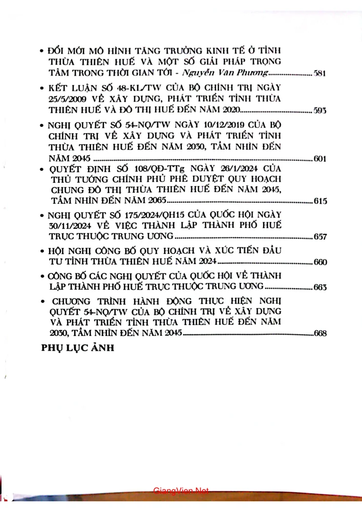 Mục lục chi tiết trang 4 sách Huế mùa xuân lịch sử 1975