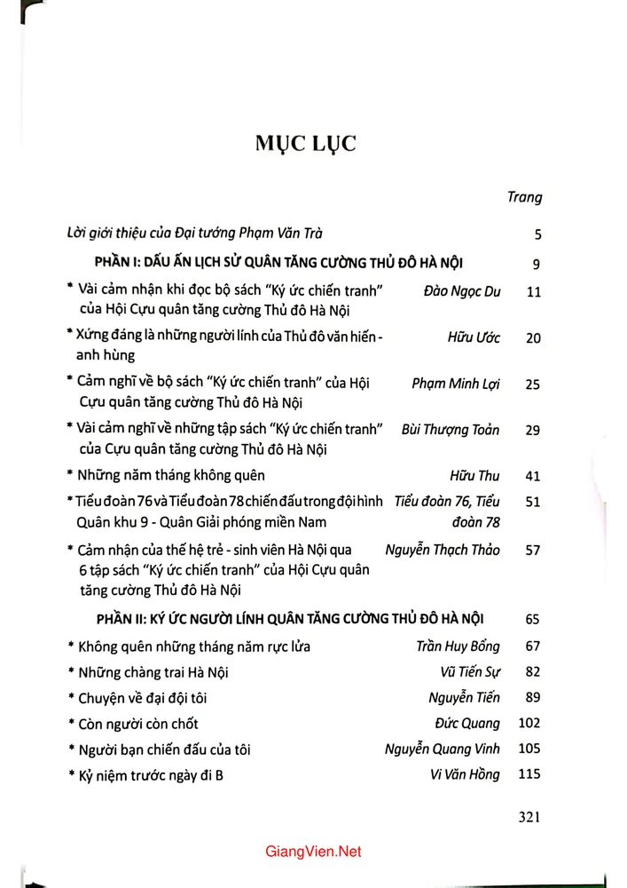 Trang bìa chính thức sách Ký ức chiến tranh