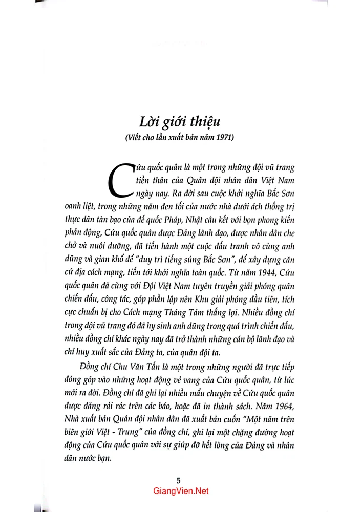 Trang 1 - Ảnh minh họa nội dung sách Kỷ niệm Cứu quốc quân
