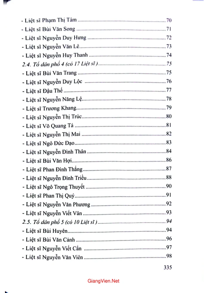 Trang 3 - Ảnh minh họa nội dung sách Kỷ yếu Liệt sĩ Bà mẹ Việt Nam anh hùng thị trấn Nghèn