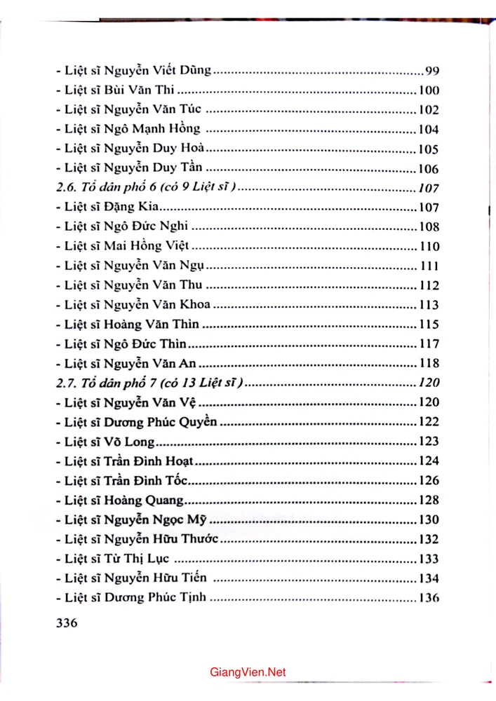 Trang 4 - Ảnh minh họa nội dung sách Kỷ yếu Liệt sĩ Bà mẹ Việt Nam anh hùng thị trấn Nghèn