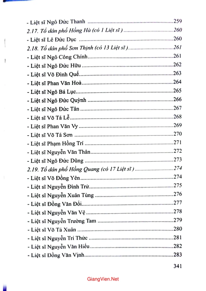 Trang 9 - Ảnh minh họa nội dung sách Kỷ yếu Liệt sĩ Bà mẹ Việt Nam anh hùng thị trấn Nghèn