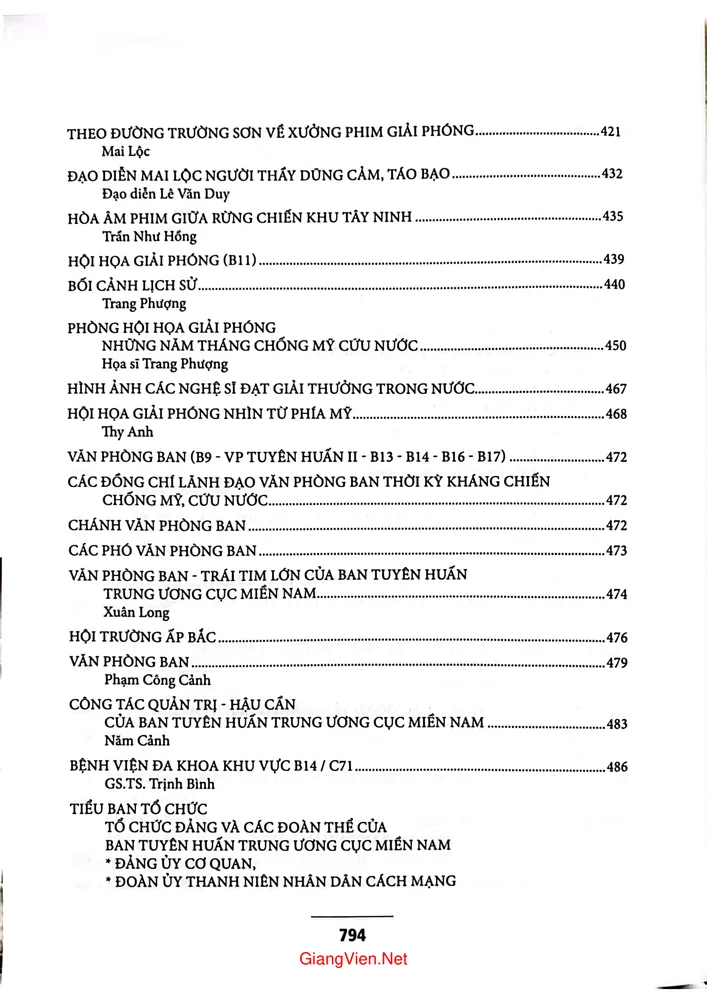 Trang 8 - Ảnh minh họa nội dung sách Kỷ yếu truyền thống Ban tuyên huấn Trrung ương cục Miền Nam giai đoạn 1961 đến 1975