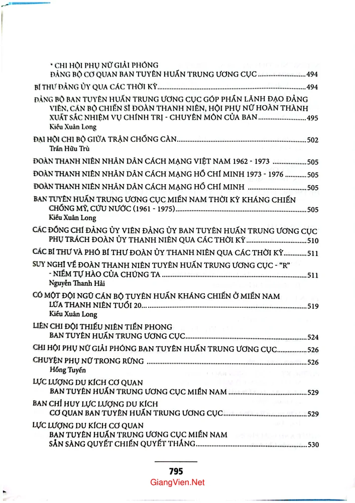 Trang 9 - Ảnh minh họa nội dung sách Kỷ yếu truyền thống Ban tuyên huấn Trrung ương cục Miền Nam giai đoạn 1961 đến 1975