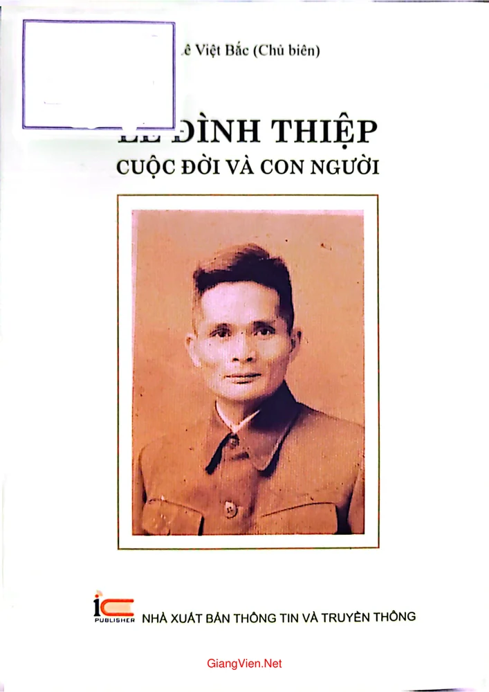 Ảnh bìa của Lê Đình Thiệp cuộc đời và con người