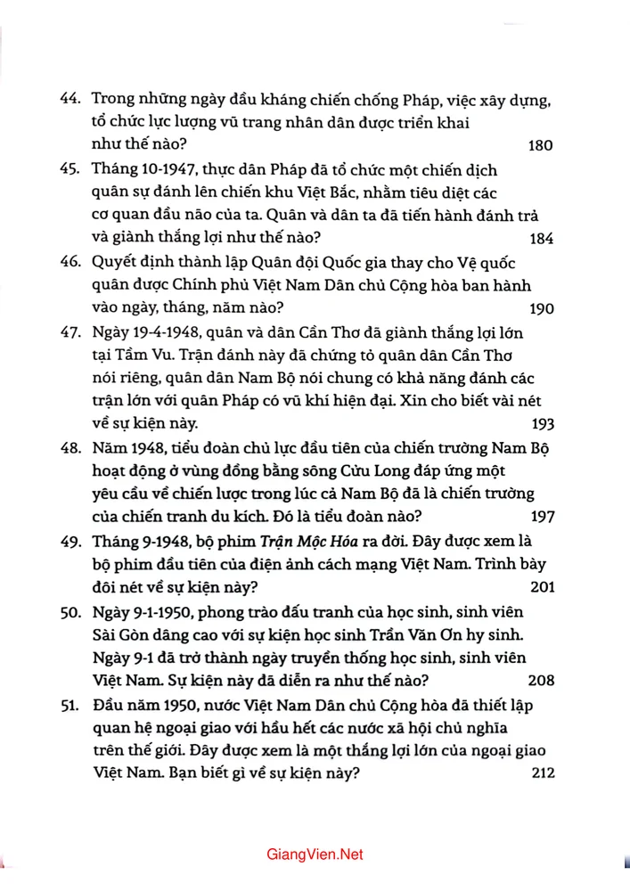 Mục lục chi tiết trang 5 sách Lịch sử Việt Nam Cuộc kháng chiến chống Pháp lần thứ hai 1945 đến 1954