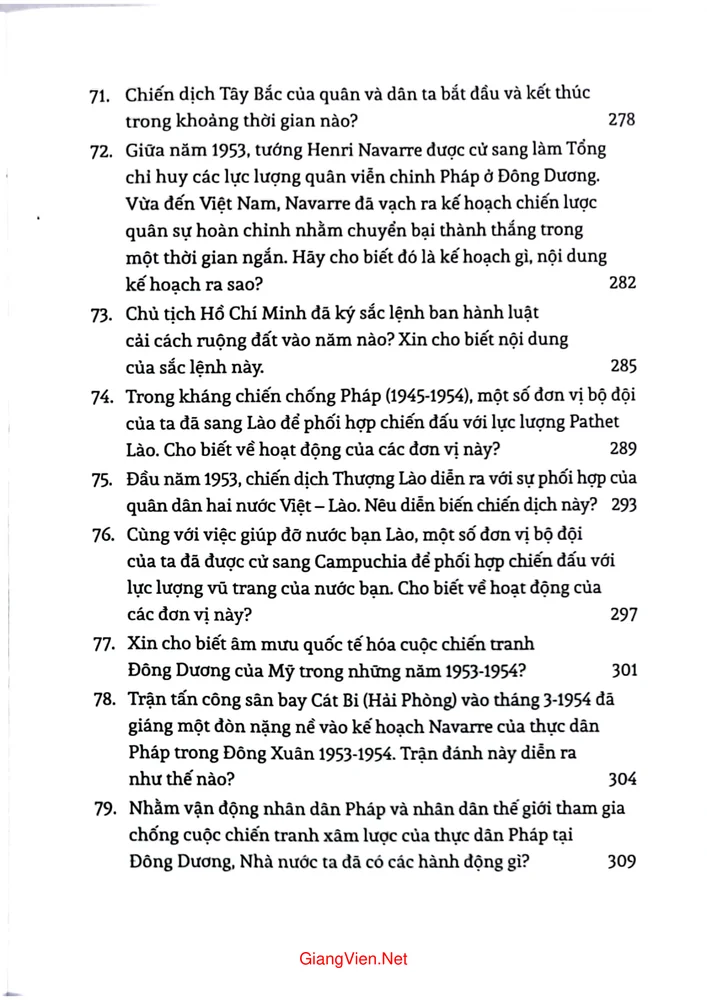 Mục lục chi tiết trang 8 sách Lịch sử Việt Nam Cuộc kháng chiến chống Pháp lần thứ hai 1945 đến 1954