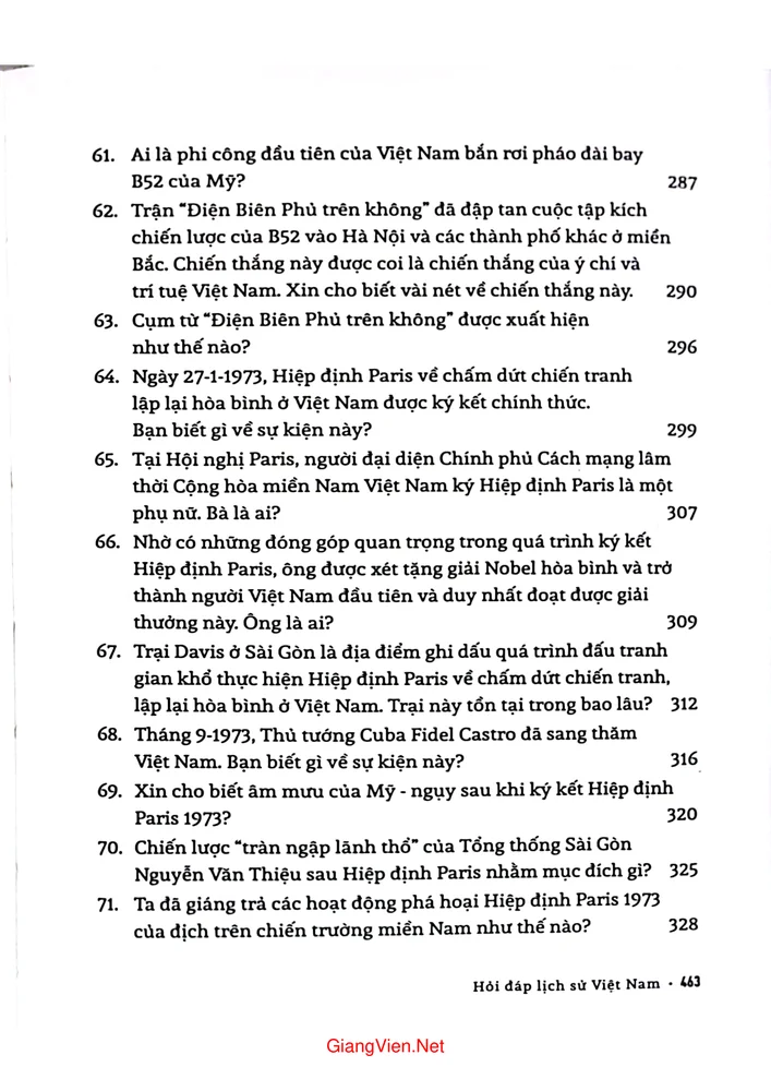 Mục lục chi tiết trang 7 sách Lịch sử Việt Nam từ xuân Mậu thân 1968 đến chiến dịch Hồ Chí Minh 1965 đến 1975