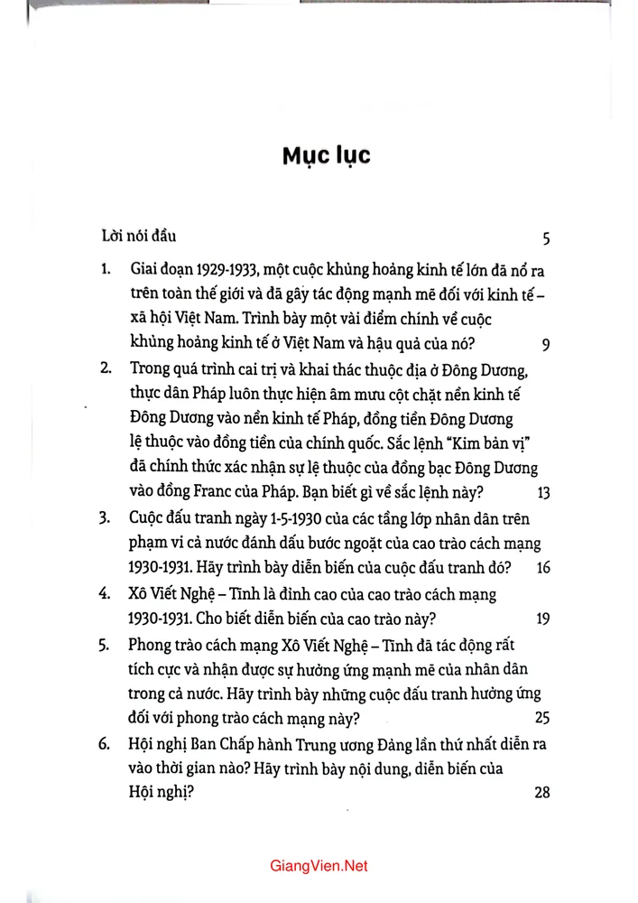 Trang bìa chính thức sách Lịch sử Việt Nam từ Xô Viết Nghệ Tĩnh đến Cách mạng tháng tám 1930 đến 1945