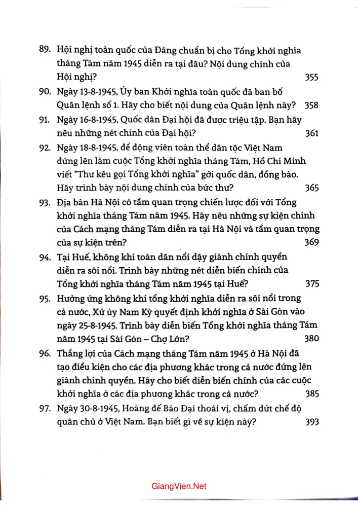 Mục lục chi tiết trang 11 sách Lịch sử Việt Nam từ Xô Viết Nghệ Tĩnh đến Cách mạng tháng tám 1930 đến 1945