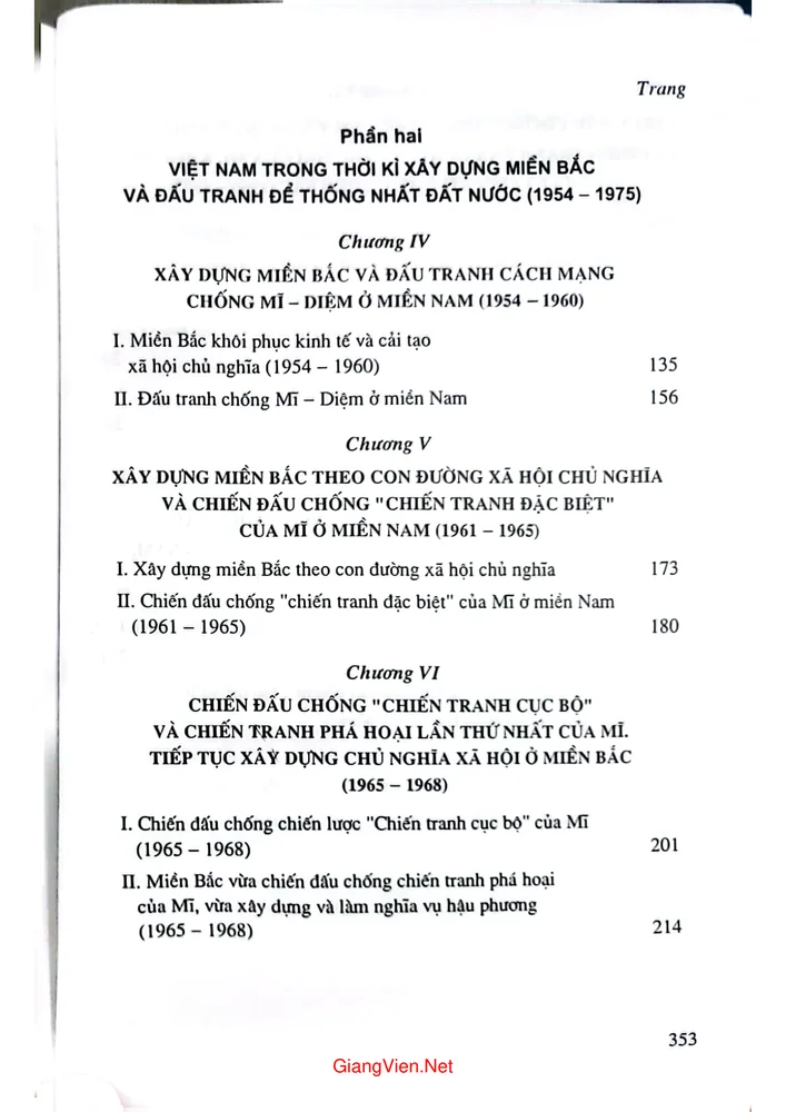 Mục lục chi tiết trang 3 sách Đại cương lịch sử Việt Nam từ 1945 đến 2006