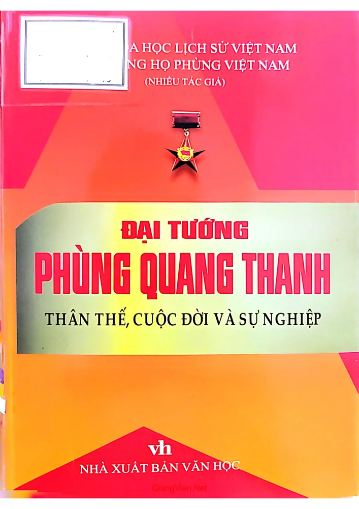 Ảnh bìa của Đại tướng Phùng Quang Thanh thân thế cuộc đời và sự nghiệp