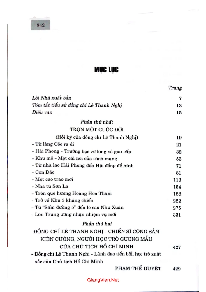 Trang bìa chính thức sách Đồng chí Lê Thanh Nghị nhà chính trị kinh tế quân sự ngoại giao thời đại Hồ Chí Minh