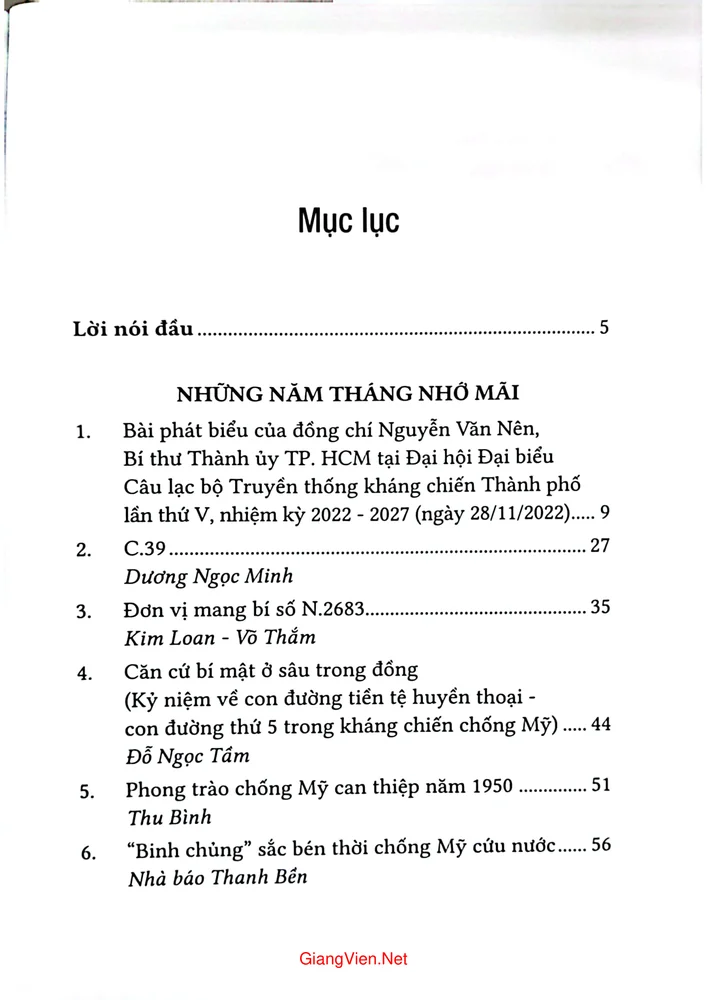Trang bìa chính thức sách Một thời kháng chiến