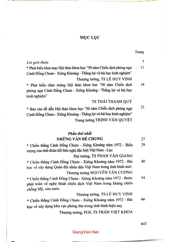 Trang bìa chính thức sách 50 năm Chiến dịch phòng ngự Cán đồng Chum - Xiên Khoảng thắng lợi và bài học kinh nghiệm