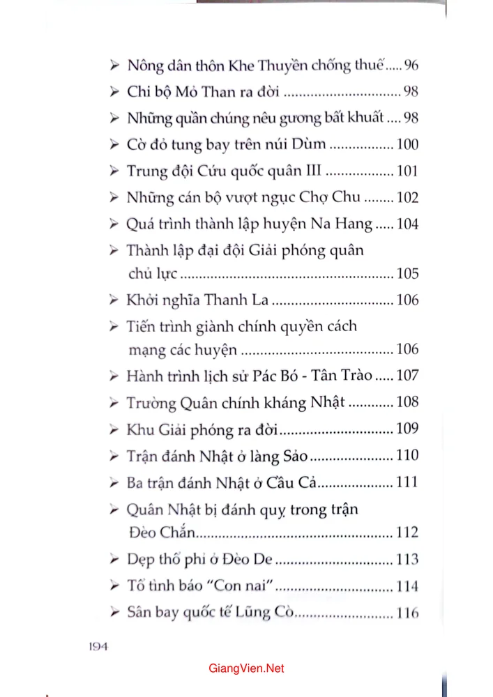 Mục lục chi tiết trang 7 sách 700 năm Danh xưng Tuyên Quang
