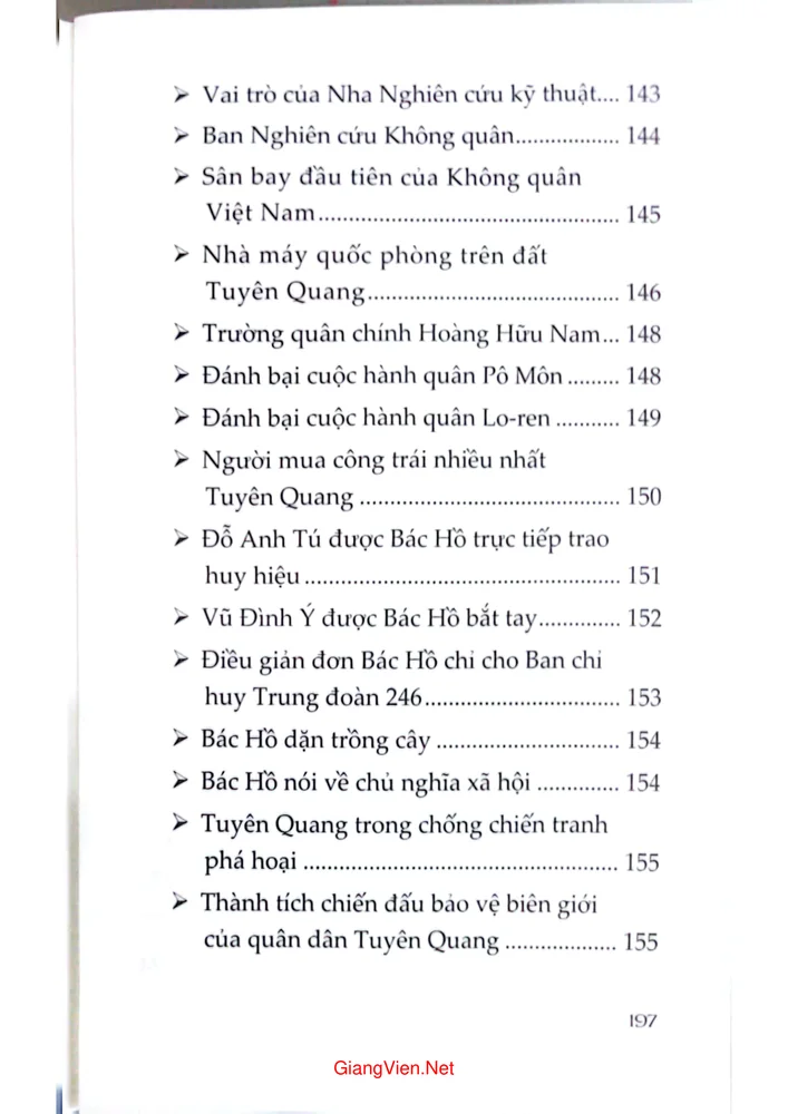 Mục lục chi tiết trang 10 sách 700 năm Danh xưng Tuyên Quang