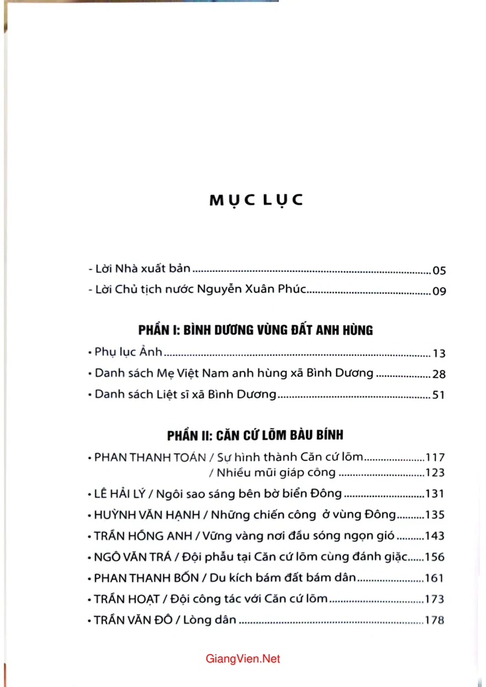 Trang 1 - Ảnh minh họa nội dung sách Bình Dương vùng đất anh hùng