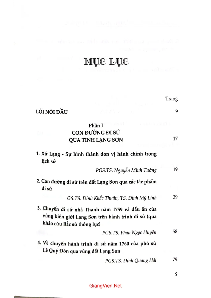 Trang bìa chính thức sách Con đường đi sứ và sự hình thành phát triển phố chợ Kỳ Lừa tại tỉnh Lạng Sơn xưa và nay
