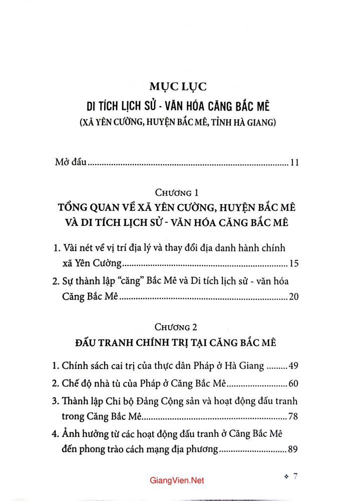 Trang bìa chính thức sách Di tích Lịch sử - Văn hóa Căng Bắc Mê (xã Yên Cường, huyện Bắc Mê, tỉnh Hà Giang