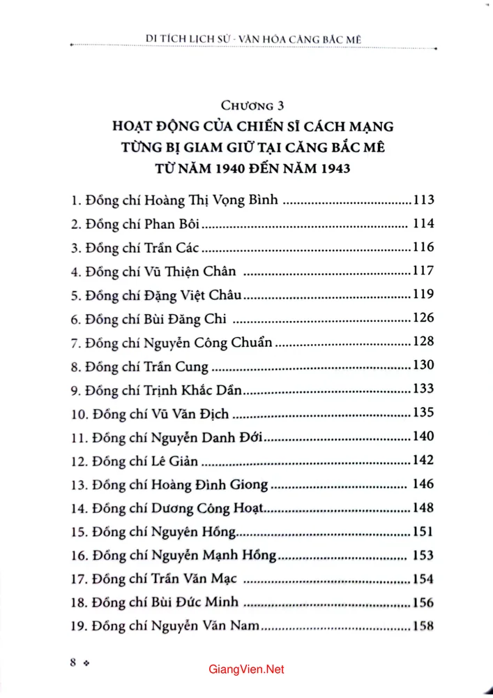 Mục lục chi tiết trang 1 sách Di tích Lịch sử - Văn hóa Căng Bắc Mê (xã Yên Cường, huyện Bắc Mê, tỉnh Hà Giang