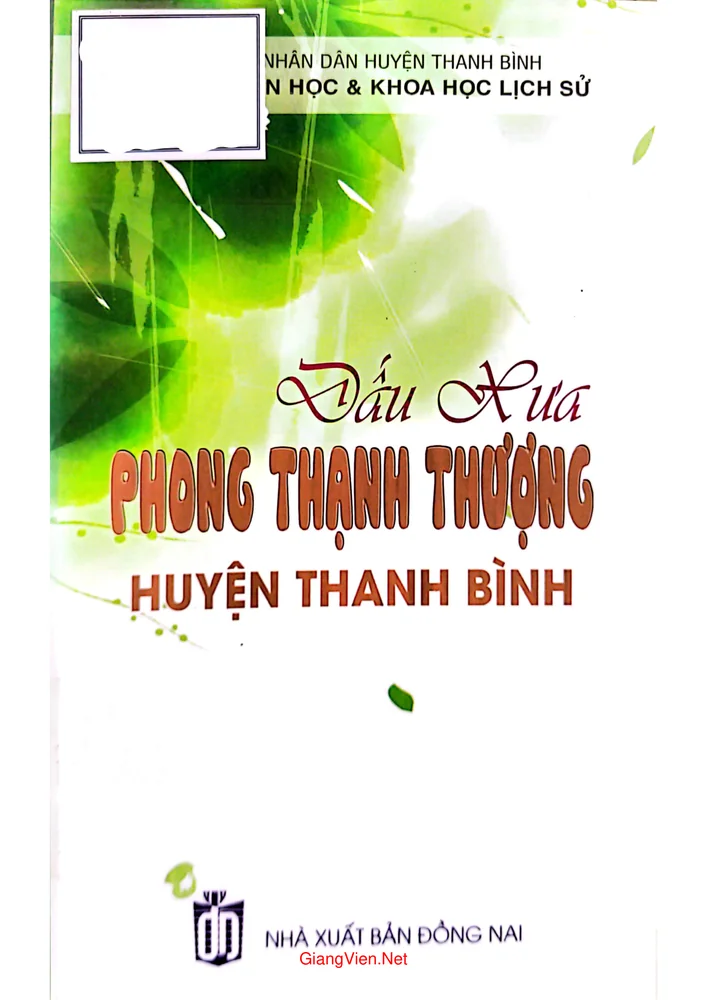 Ảnh bìa của Dấu xưa Phong Thạnh Thượng huyện Thanh Bình