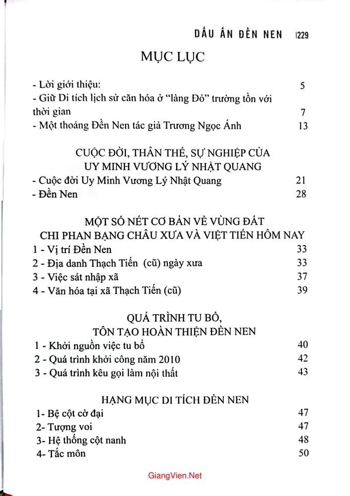 Trang bìa chính thức sách Dấu ấn đền Nen