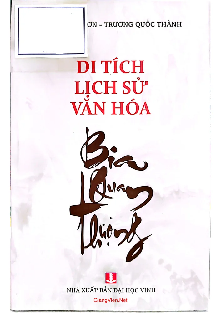 Ảnh bìa của Di tích lịch sử văn hóa bia Quan Thượng (Bia trị Thủy)