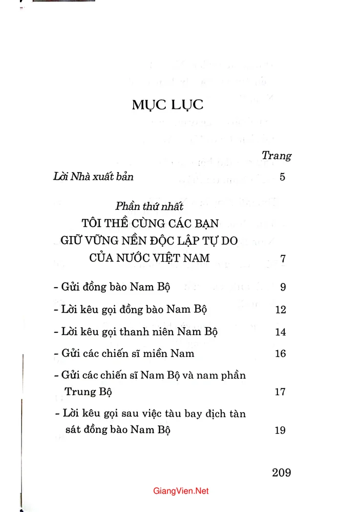 Trang bìa chính thức sách Nam bộ là Thành đồng của tổ quốc